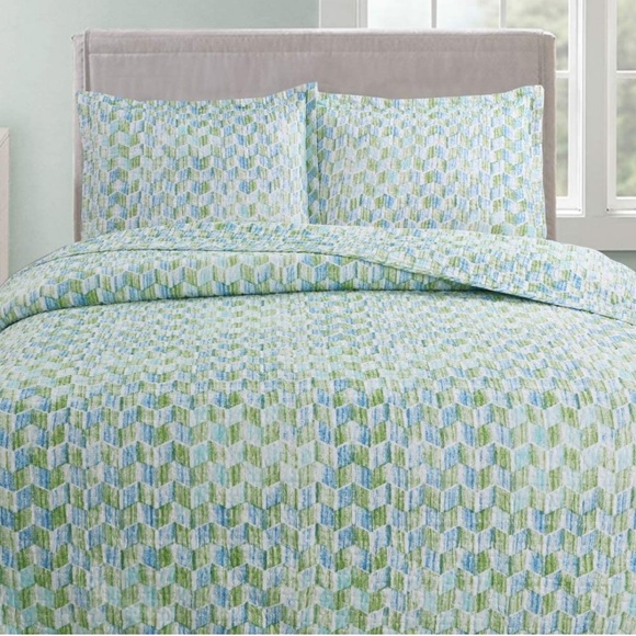 🌟 Brand New 🌟 Microfiber Reversible 2-Pieces Quilt S𝖾𝗍 - Twin Size - Picture 3 of 4